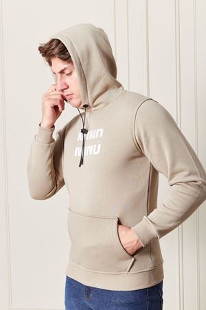 Baskılı Kapşonlu Erkek Sweat