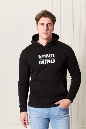 Baskılı Kapşonlu Erkek Sweat