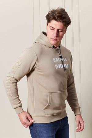 Baskılı Kapşonlu Erkek Sweat