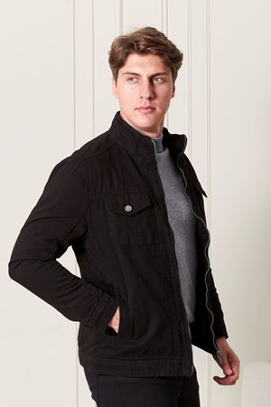 Fermuarlı Erkek Keten Mont