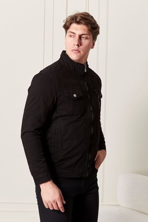 Fermuarlı Erkek Keten Mont