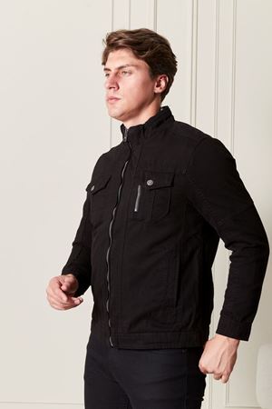 Fermuarlı Erkek Keten Mont