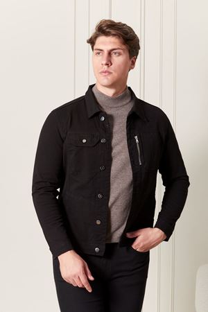 Yakalı Düğmeli Erkek Keten Mont