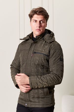 Kapşonlu Büyük Beden Erkek Şişme Mont