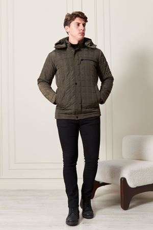 Kapşonlu Büyük Beden Erkek Şişme Mont