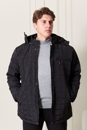 Kapşonlu Büyük Beden Erkek Şişme Mont