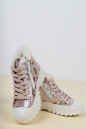 İçi Tüylü Yandan Fermuarlı Pudra Çocuk Bot