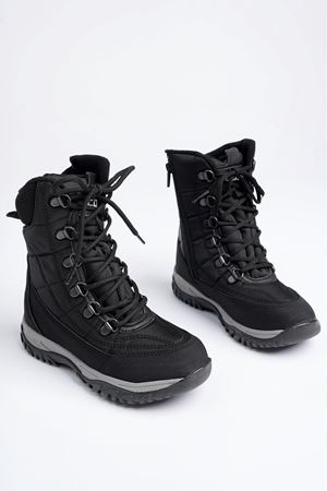 Yandan Fermuarlı Siyah Çocuk Bot