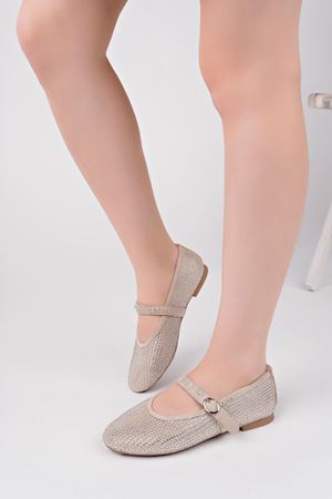 Taşlı Vizon Kadın Ayakkabı