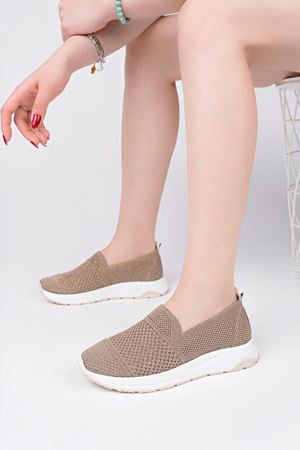 Ortopedik Pedli Vizon Triko Spor Ayakkabı