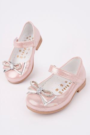 Pudra Parlak Kız Bebe Ayakkabı