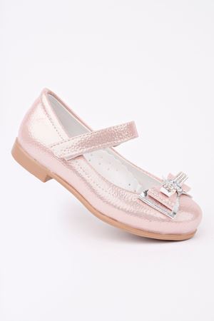 Pudra Parlak Kız Bebe Ayakkabı