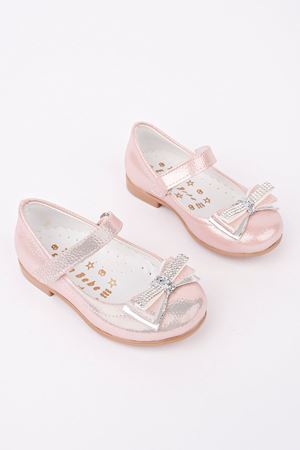 Pudra Parlak Kız Bebe Ayakkabı
