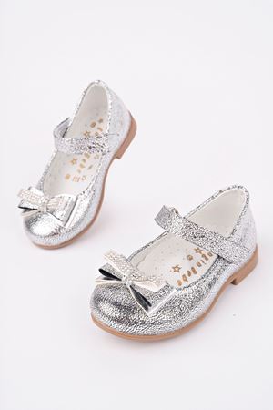 Platin Çatlak Kız Bebe Ayakkabı